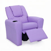 Keezi Kids Recliner Chair Purple PU Leather Sofa Lounge Couch Children Armchair