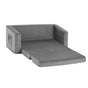 Keezi Kids Sofa 2 Seater Children Flip Open Couch Velvet Armchair Grey KID-SOFA-GY