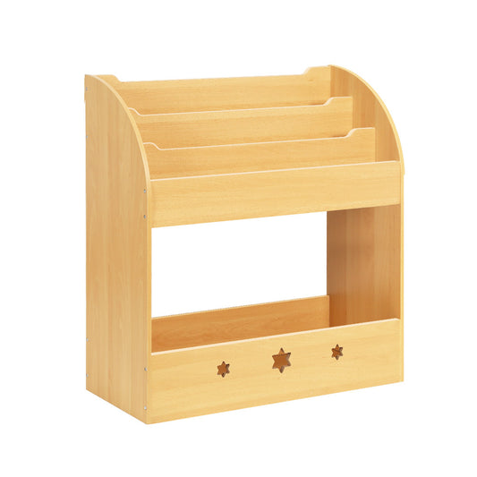 Keezi 3 Tiers Kids Bookshelf Magazine Shelf Organiser Bookcase Display KID-TBK-WD