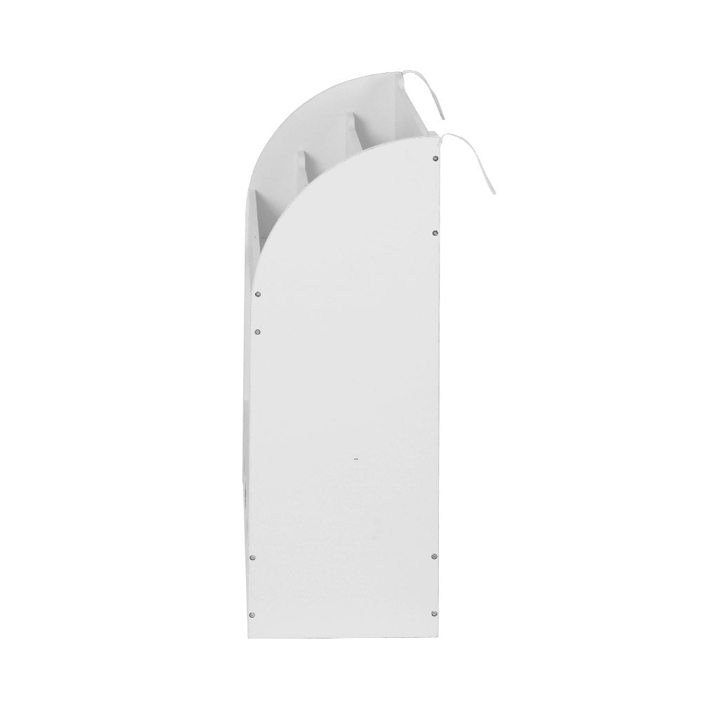 Keezi 3 Tiers Kids Bookshelf Magazine Shelf Organiser Bookcase Display White KID-TBK-WH