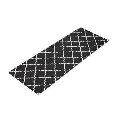 Artiss Kitchen Mat 45x120cm PVC Floor Rug Carpet Non-slip Gina KMAT-PVC-03-45X120-BK
