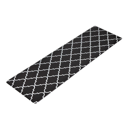 Artiss Kitchen Mat 45x150cm PVC Floor Rug Carpet Non-slip Gina KMAT-PVC-03-45X150-BK