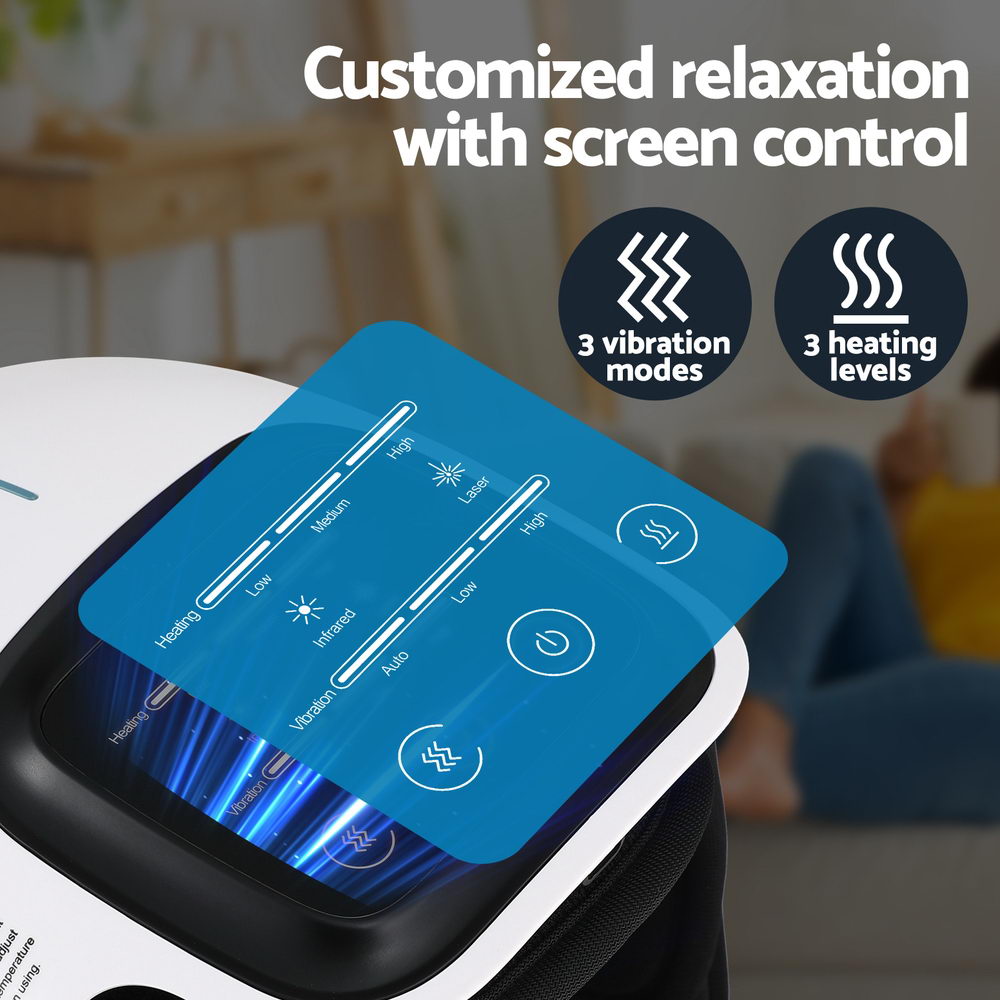 Livemor Knee Massager Vibration Infrared Heating Therapy Machine Elbow KNEE-MASSAGE-01-WHBK