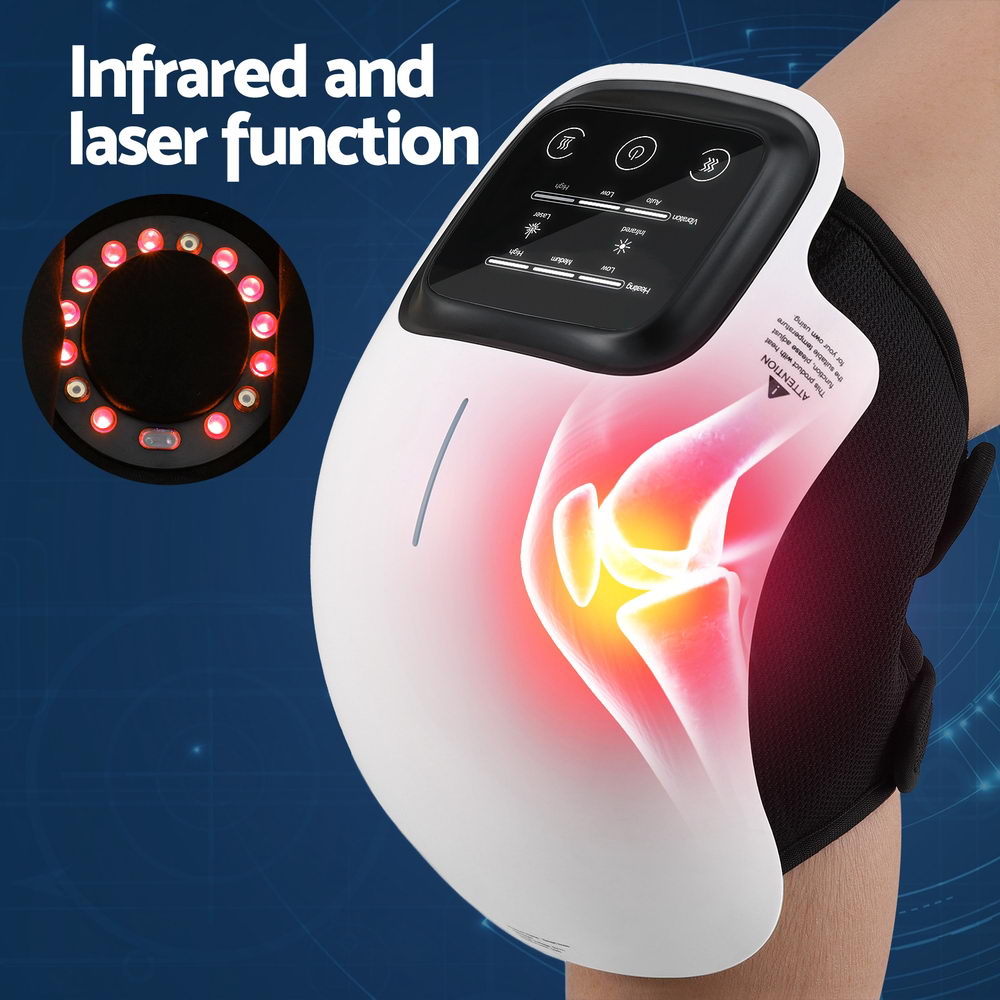 Livemor Knee Massager Vibration Infrared Heating Therapy Machine Elbow KNEE-MASSAGE-01-WHBK