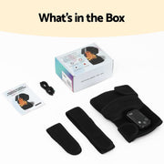 Livemor Knee Massager with Heat, Cordless Heated Knee Massage for Pain Relief with 3 Heating Levels, 3 KNEE-MASSAGE-02-BK