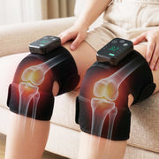 Livemor Knee Massager with Heat (2 Pack), Cordless Heated Knee Massage for Pain Relief with 3 Heating Levels, KNEE-MASSAGE-02-BKX2