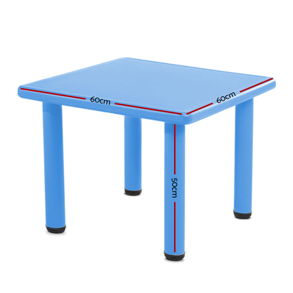 Keezi Kids Table Plastic Square Activity Study Desk 60X60CM KPF-TABLE-60-BU