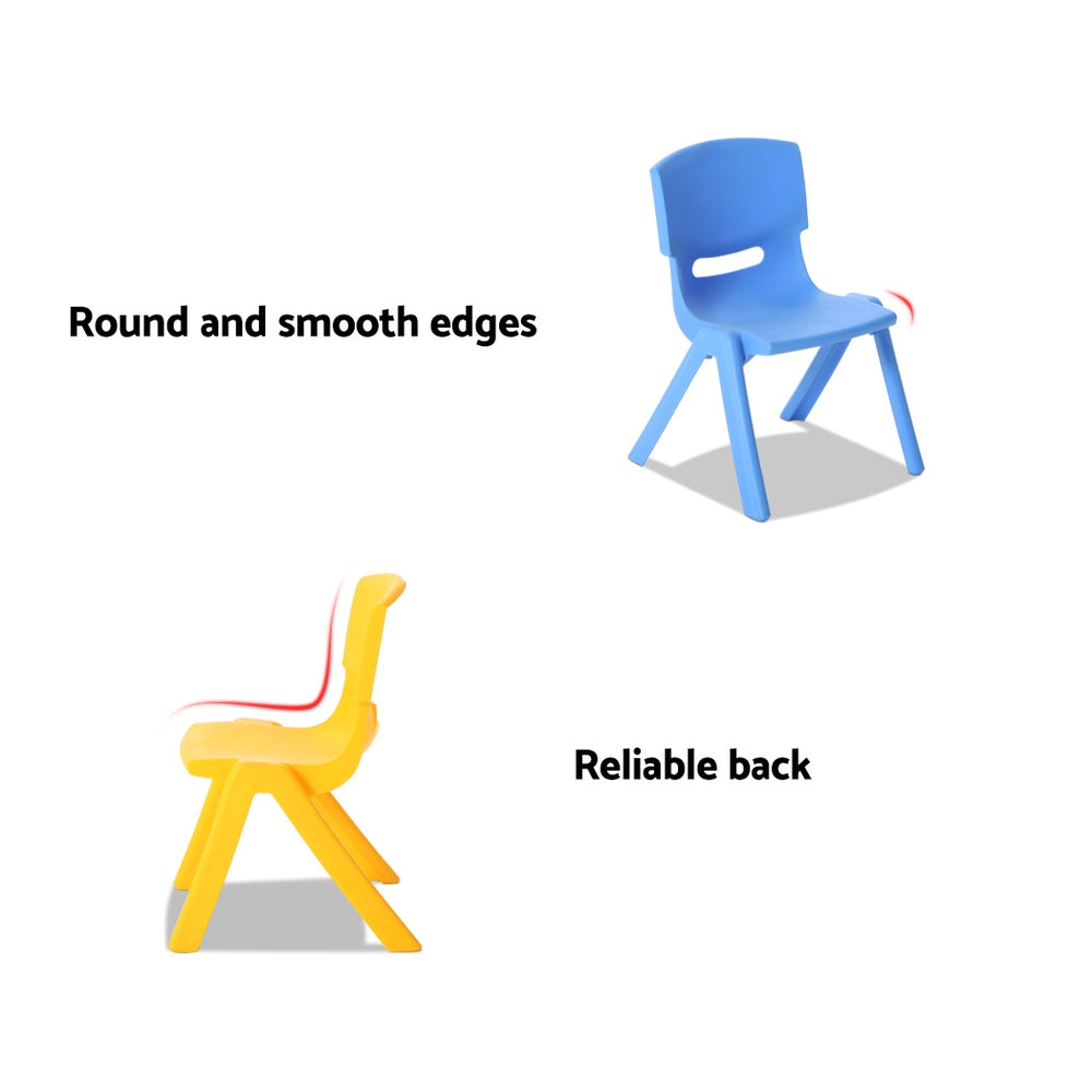 Keezi 9PCS Kids Table and Chairs Set Children Study Desk Furniture Plastic 8 Chairs KPF-TBCH-BU-9PC