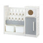 Keezi Kids Bookshelf and Toy Storage Organizer with 3-Tier Bookshelvs, 2 Removable Bins and 2 Storage KPS-BOOK3T-MUL-BG