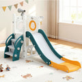 Keezi Kids Slide Set Basketball Hoop Outdoor Playground Outdoor Toys Telescope Storage KPS-SLIDE-B899-GN