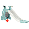 Keezi Kids Slide Set Basketball Hoop Ring Outdoor Playground Toy Deer 140cm Blue KPS-SLIDE-DEER-BL