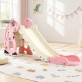 Keezi Kids Slide Set Basketball Hoop Outdoor Playground Toy Dragon 125cm Slide Pink KPS-SLIDE-DRAGON-PK