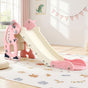 Keezi Kids Slide Set Basketball Hoop Outdoor Playground Toy Dragon 125cm Slide Pink KPS-SLIDE-DRAGON-PK