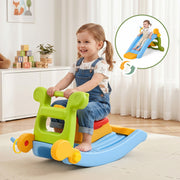 Keezi Kids Slide Set Toddler Indoor Playset Rocking Horse Ring Toss Multi Colour KPS-SLIDE-HRS-CLF