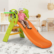 Keezi Kids Slide Set Basketball Hoop Indoor Outdoor Playground Toys 100cm Orange KPS-SLIDE-PANDA-OG