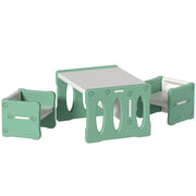 Keezi 3PCS Kids Table and Chairs Set HDPE KPS-TABLE-2CHAIR-GN