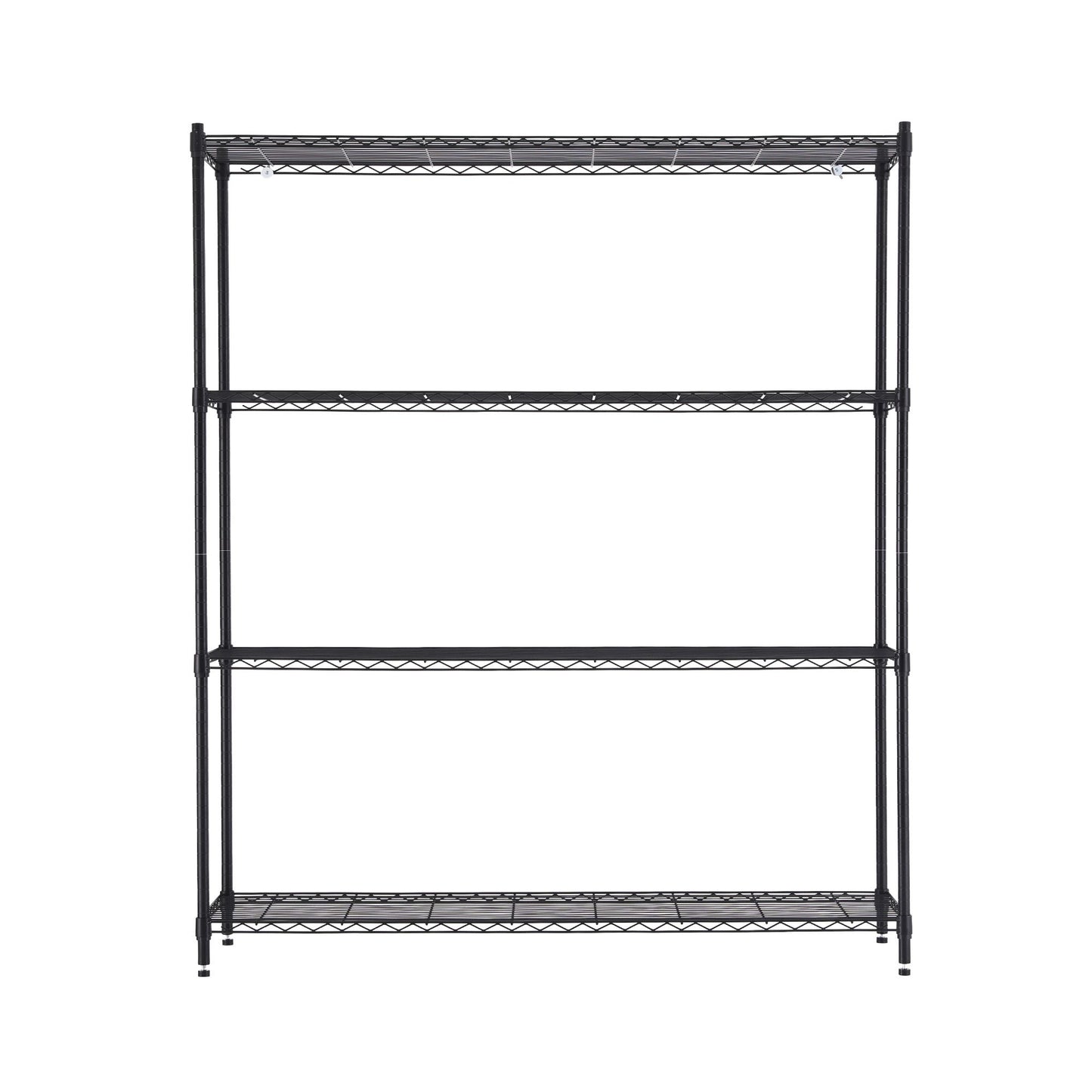 Artiss 4-Tier Kitchen Rack Shelf with Wheels Shelving 152x45x187CM Adjustable Metal Storage Shelves KR-MEL-4S-150-BK