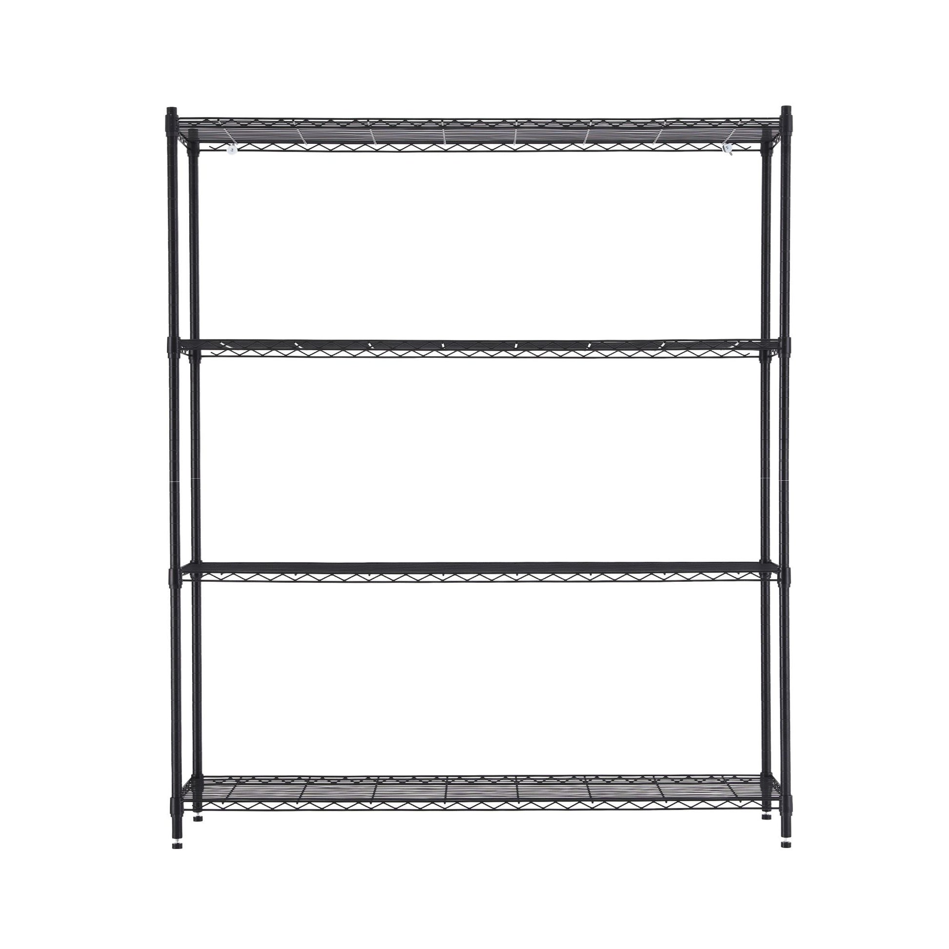 Artiss 4-Tier Kitchen Rack Shelf with Wheels Shelving 152x45x187CM Adjustable Metal Storage Shelves KR-MEL-4S-150-BK