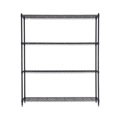 Artiss 4-Tier Kitchen Rack Shelf with Wheels Shelving 152x45x187CM Adjustable Metal Storage Shelves KR-MEL-4S-150-BK