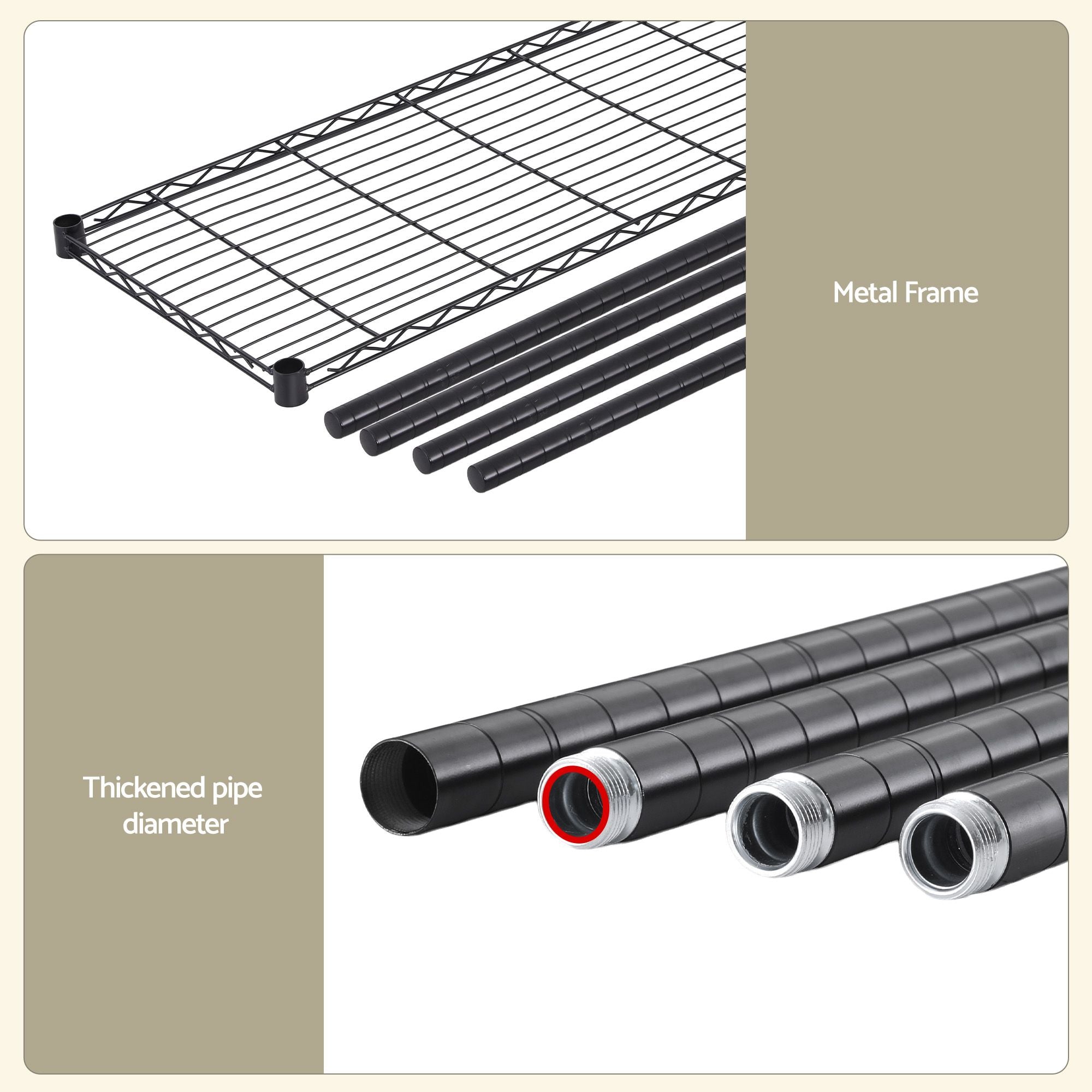 Artiss 4-Tier Kitchen Rack Shelf with Wheels Shelving 152x45x187CM Adjustable Metal Storage Shelves KR-MEL-4S-150-BK