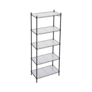 Artiss 5-Tier Kitchen Rack Shelf Shelving Unit 55x30x150CM Adjustable Metal Storage Shelves Black KR-MEL-5S-55-BK