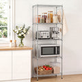 Artiss 5-Tier Kitchen Rack Shelf Shelving Unit 60x35x150CM Adjustable Metal Storage Shelves Silver KR-MEL-5S-60-SS