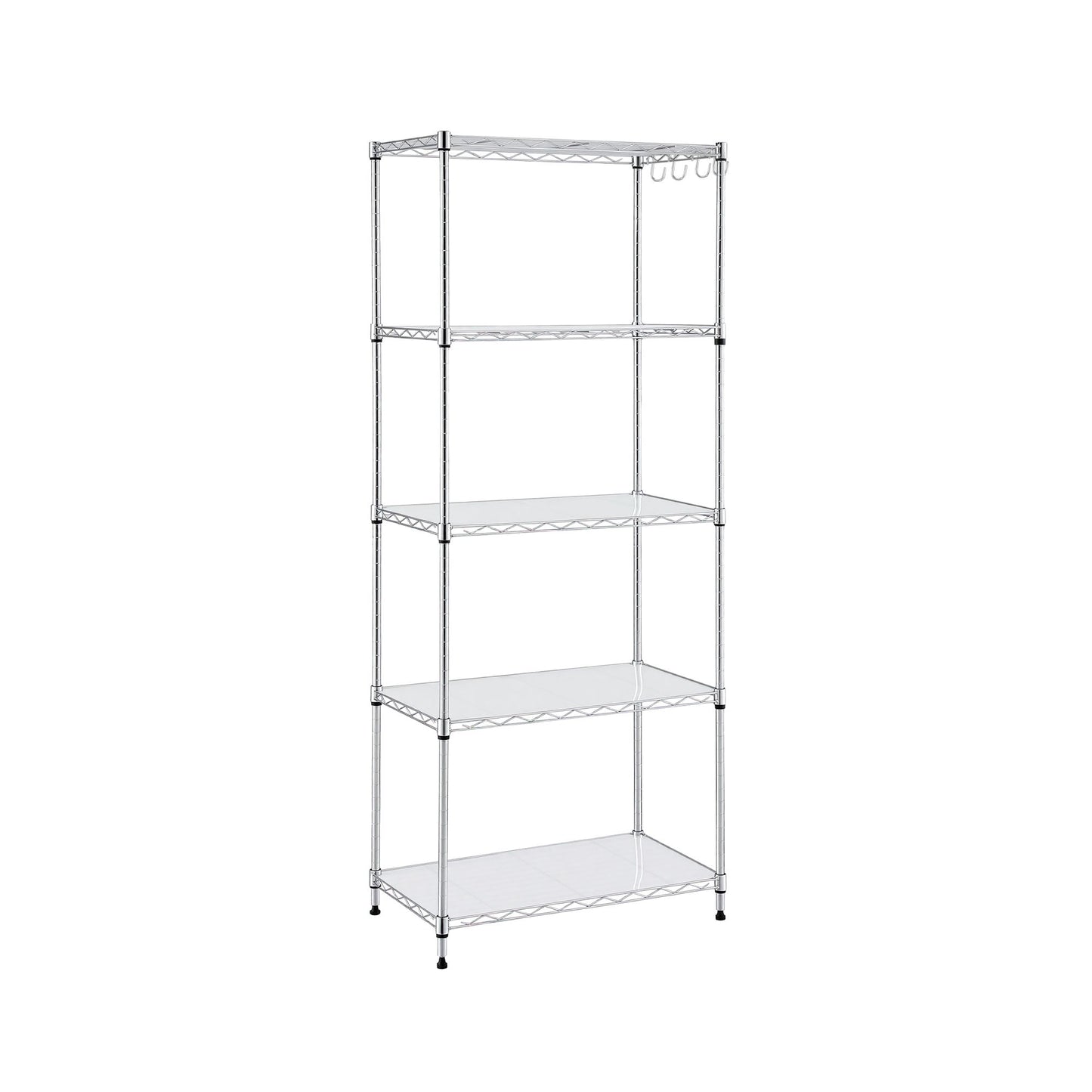 Artiss 5-Tier Kitchen Rack Shelf Shelving Unit 60x35x150CM Adjustable Metal Storage Shelves Silver KR-MEL-5S-60-SS