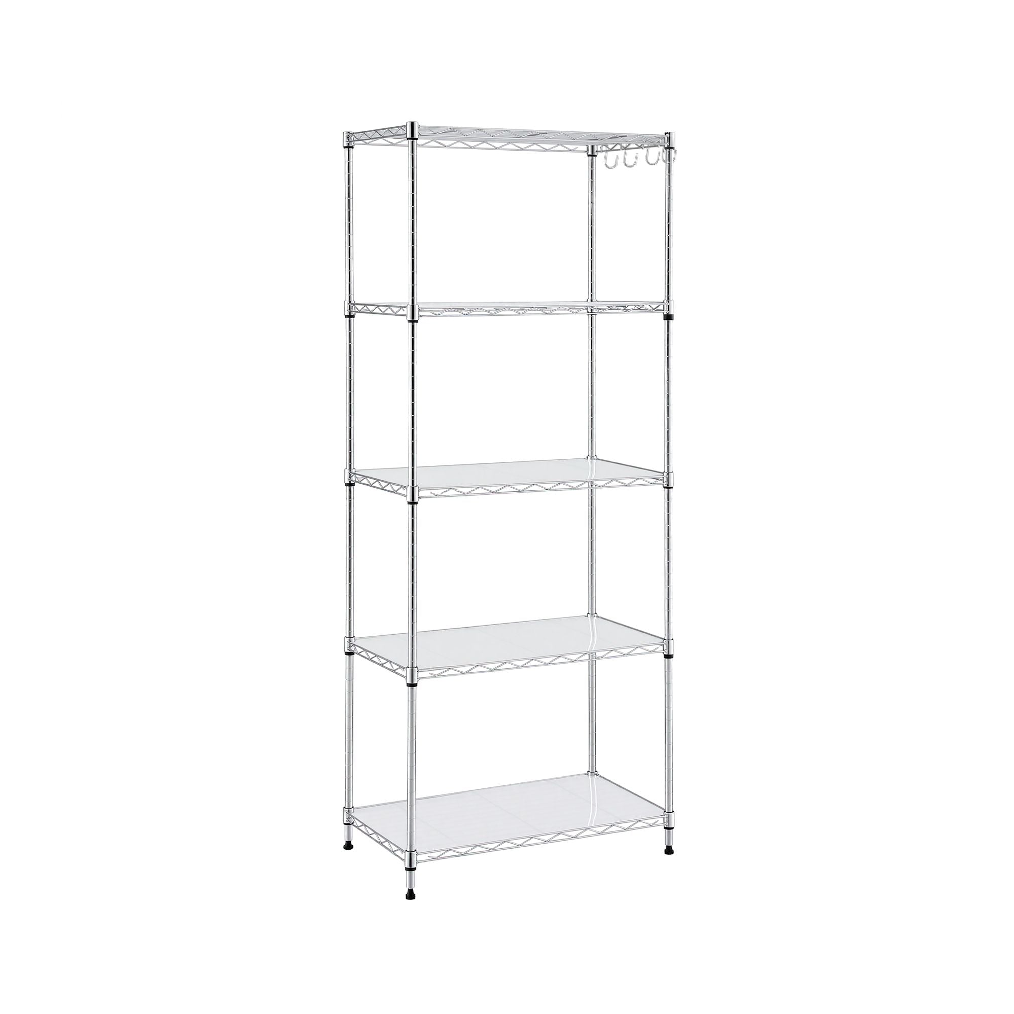 Artiss 5-Tier Kitchen Rack Shelf Shelving Unit 60x35x150CM Adjustable Metal Storage Shelves Silver KR-MEL-5S-60-SS