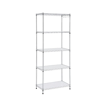 Artiss 5-Tier Kitchen Rack Shelf Shelving Unit 60x35x150CM Adjustable Metal Storage Shelves Silver KR-MEL-5S-60-SS