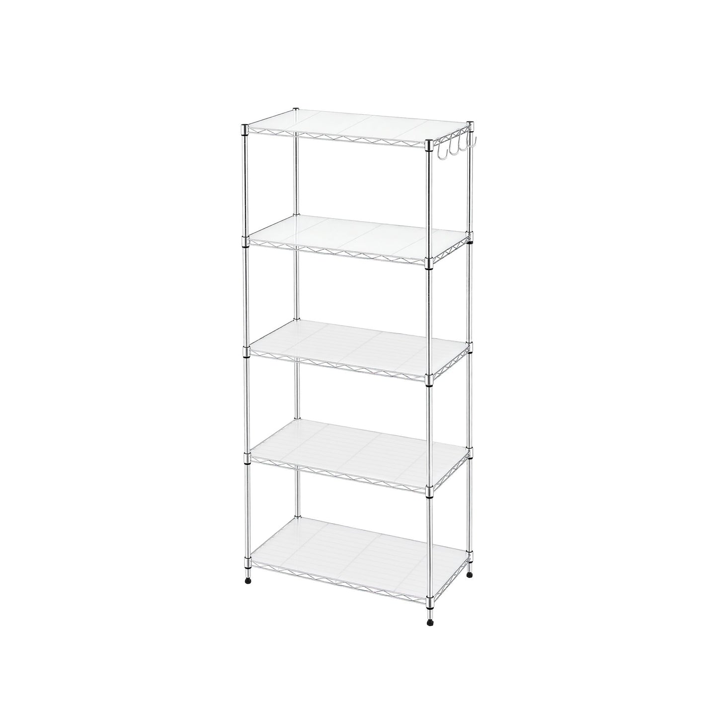 Artiss 5-Tier Kitchen Rack Shelf Shelving Unit 60x35x150CM Adjustable Metal Storage Shelves Silver KR-MEL-5S-60-SS