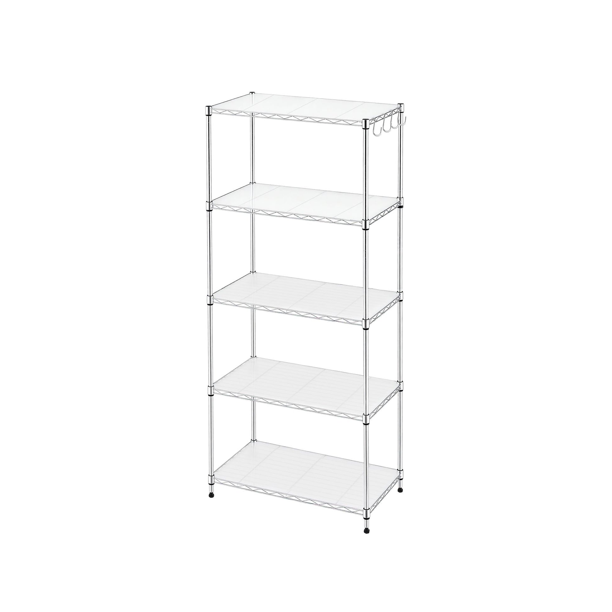 Artiss 5-Tier Kitchen Rack Shelf Shelving Unit 60x35x150CM Adjustable Metal Storage Shelves Silver KR-MEL-5S-60-SS