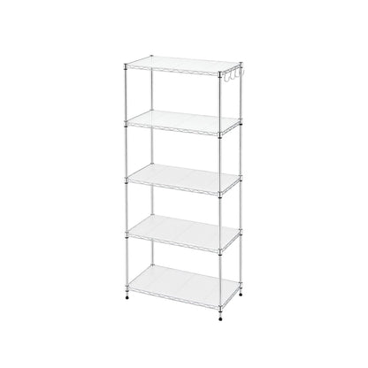 Artiss 5-Tier Kitchen Rack Shelf Shelving Unit 60x35x150CM Adjustable Metal Storage Shelves Silver KR-MEL-5S-60-SS