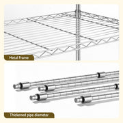 Artiss 5-Tier Kitchen Rack Shelf Shelving 90x35x182CM Adjustable Metal Storage Shelves KR-MEL-5S-90-SS