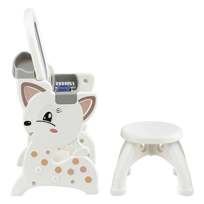 Keezi Kids Table and Chair Set 2 in 1 Easel Desk Stool w/ LCD Writing Tablet KTC-A-2IN1-LCD