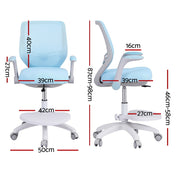 Keezi Kids Ergonomic Study Chair Adjustable w/ Wheels Footrest Blue KTC-A-NETC-BL