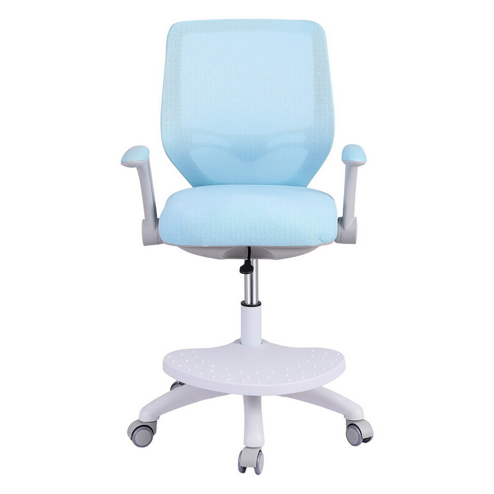 Keezi Kids Ergonomic Study Chair Adjustable w/ Wheels Footrest Blue KTC-A-NETC-BL