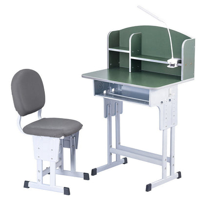 Keezi Kids Study Desk Chair Set Adjustable Ergonomic Table LED Lamp Green KTC-A-STU-BS-GN