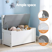 Keezi 2 in 1 Kids Table and Chair Set, Activity Table with Storage Bench and 2 Chairs for Reading, Drawing, KTC-G-BC-GY