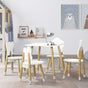 Keezi 5PCS Kids Table and Chairs Set Children Activity Study Play Desk White KTC-MFL-WHWD