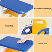 Keezi Kids Table and Chair Set HDPE Toddler Activity Play Set Blue/Yellow KTC-V-2PC-BLYE