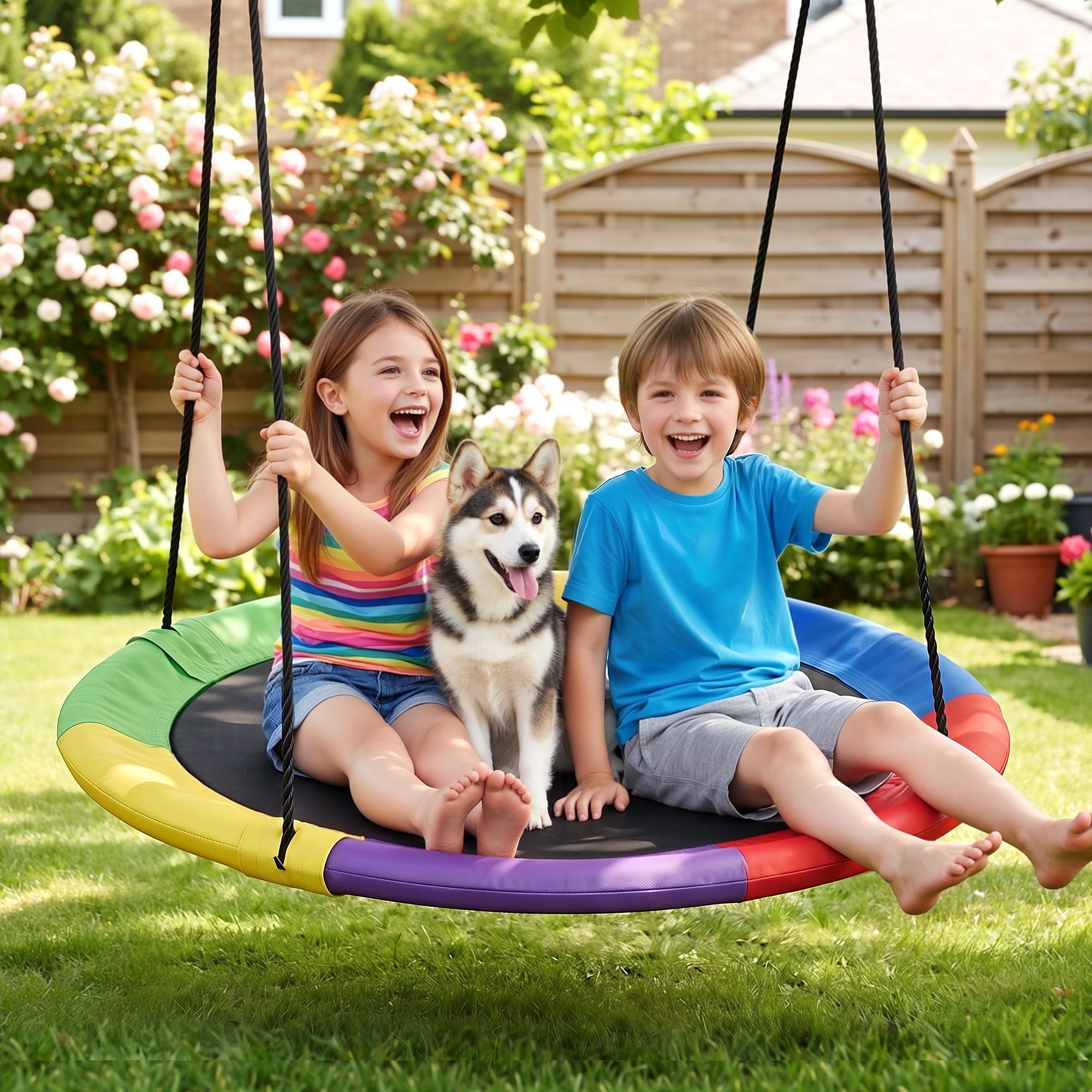 Gardeon Tree Swing Hammock 100cm for Backyard Porch Outside Playground KTS-OX-100CM