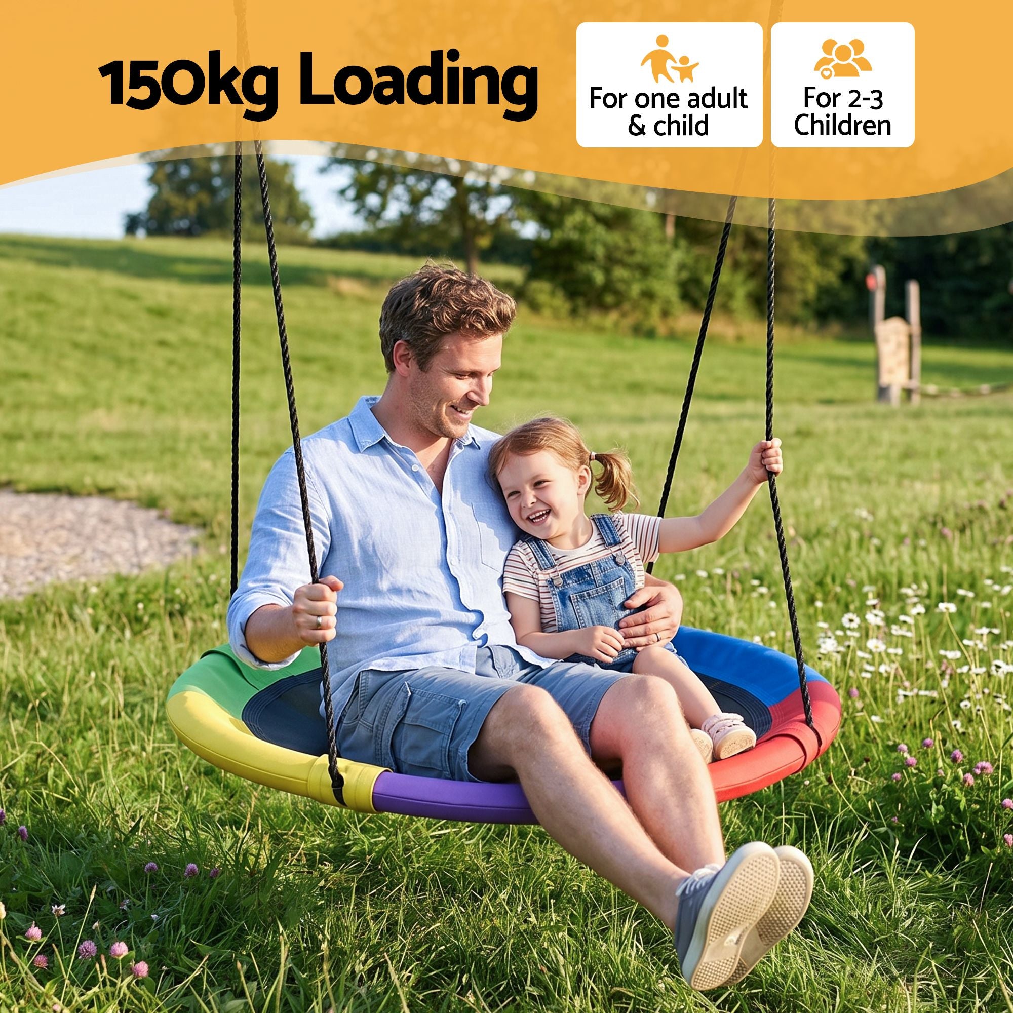 Gardeon Tree Swing Hammock 100cm for Backyard Porch Outside Playground KTS-OX-100CM