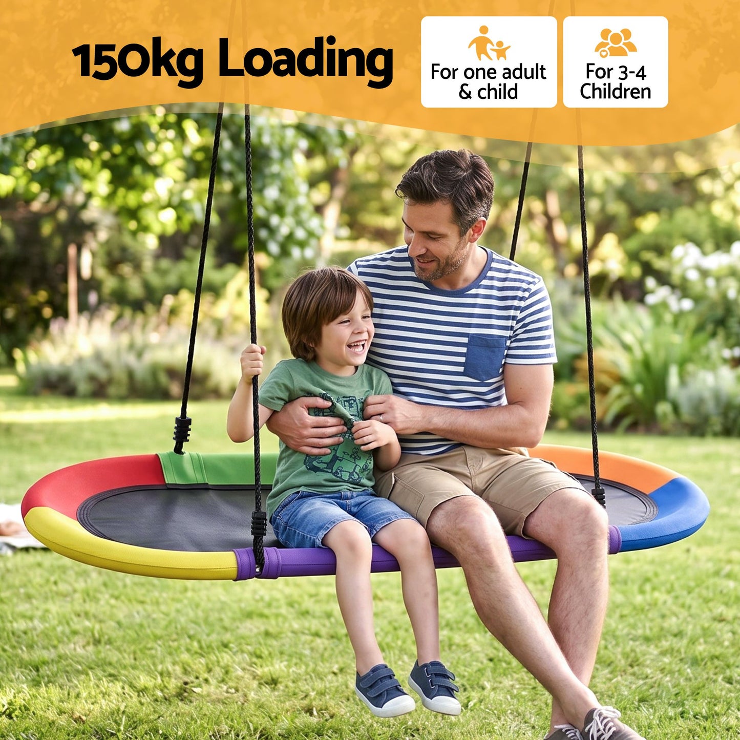 Gardeon Tree Swing Hammock 150cm for Backyard Porch Outside Playground KTS-OX-150CM