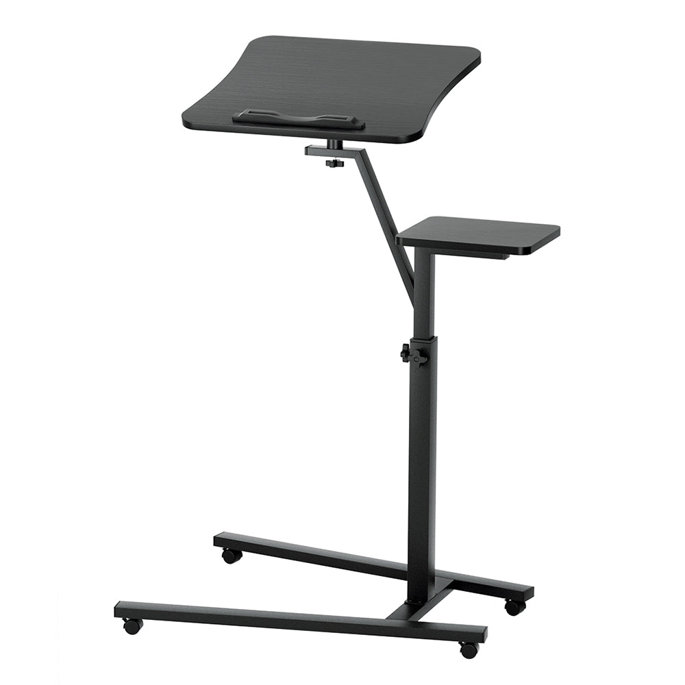 Artiss Laptop Desk Computer Table Height Adjustable Tiltable Mouse Board Black LA-DESK-2T-70-BK