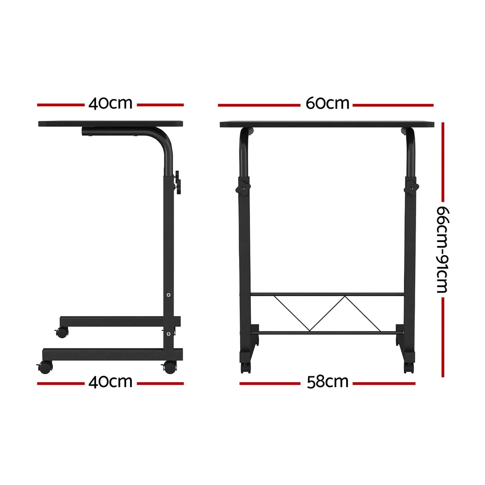 Artiss Laptop Desk Table Adjustable 60CM Black LA-DESK-60-BK
