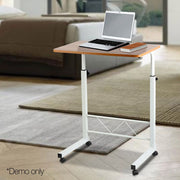 Artiss Laptop Desk Table Adjustable 60CM Light Wood LA-DESK-60-LW
