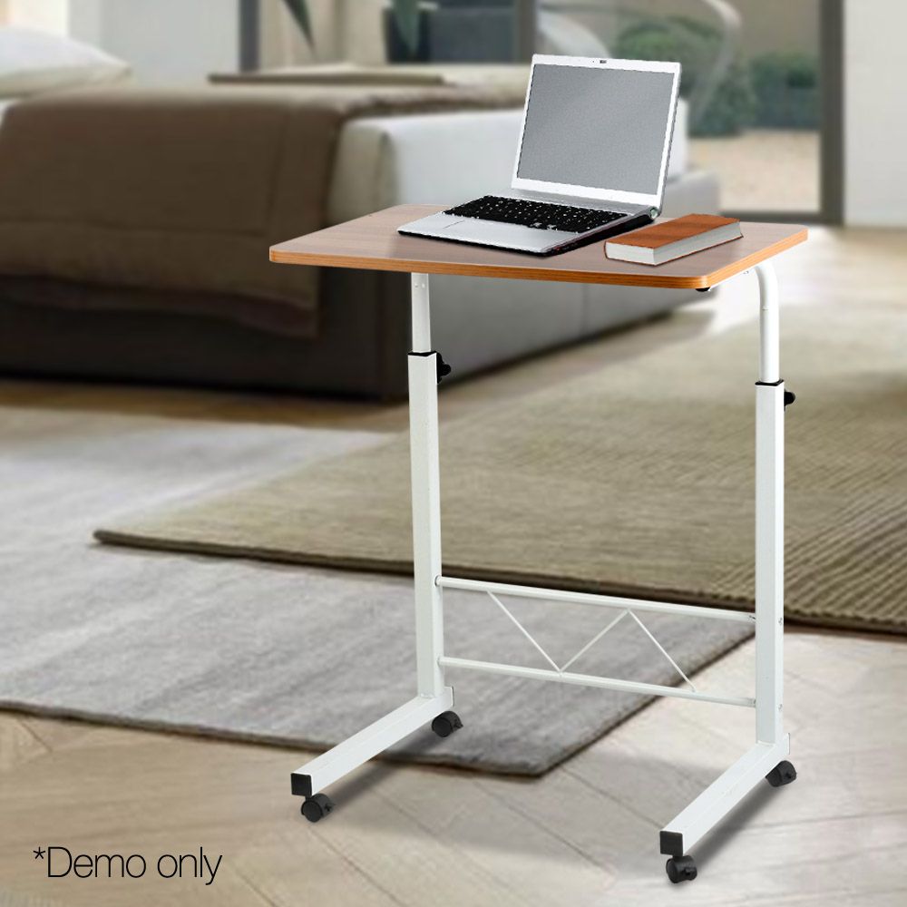 Artiss Laptop Desk Table Adjustable 60CM Light Wood LA-DESK-60-LW