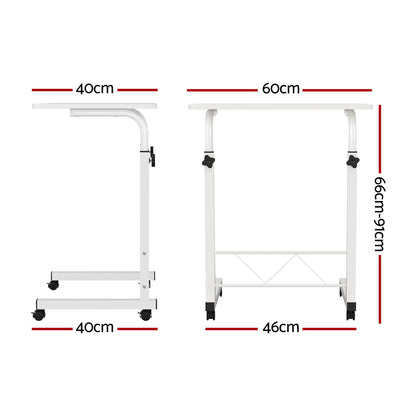 Artiss Laptop Desk Table Adjustable 60CM White LA-DESK-60-WH