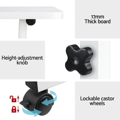 Artiss Laptop Desk Table Adjustable 60CM White LA-DESK-60-WH