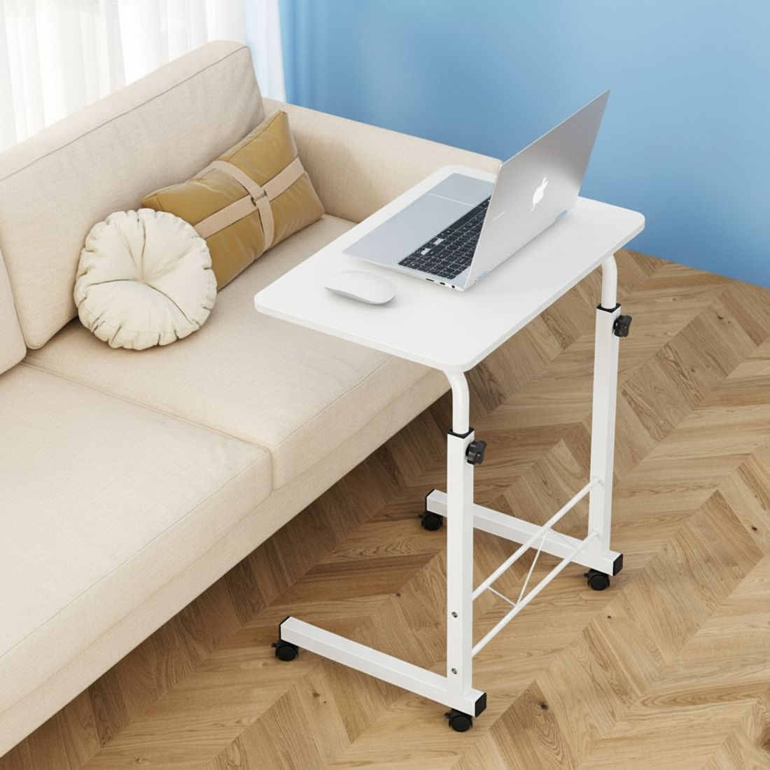 Artiss Laptop Desk Table Adjustable 60CM White LA-DESK-60-WH